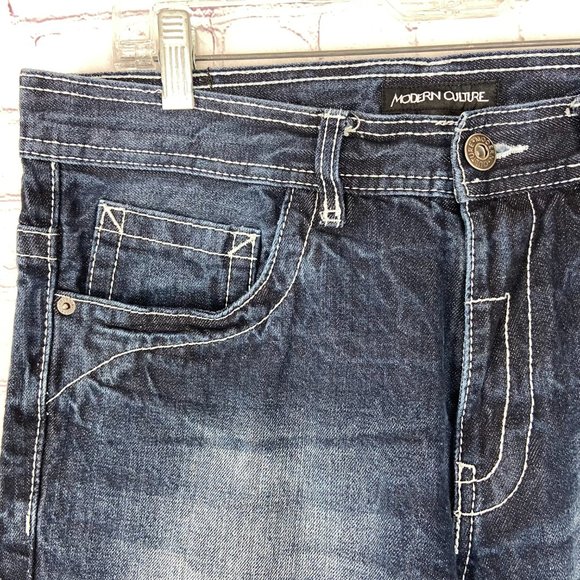 Modern Culture Men's Slim Straight Blue Jeans. Size: 34 x 30 - Picture 4 of 10